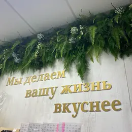 Объёмные буквы на стене торгового зала